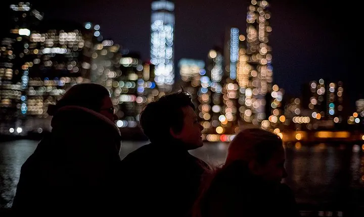 New York City Skyline Lights Sail