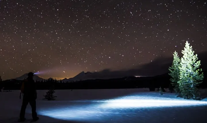 Tahoe National Forest Moonlight Snowshoe Tour Under a Starry Sky