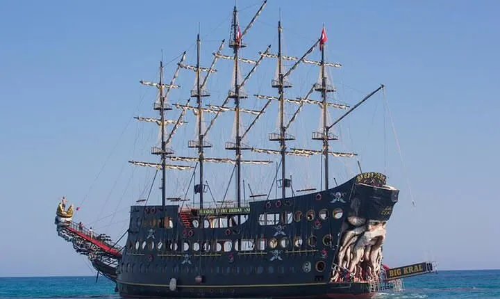 Alanya Big Kral Pirate Boat Trip - Biggest Pirate Boat In Turkey