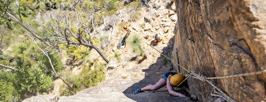 Rock climb and abseil at Morialta Conservation Park