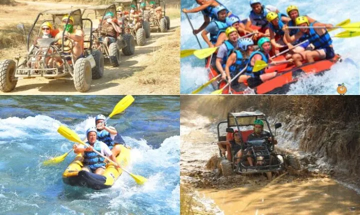 From Side: Rafting & Buggy Safari & Zıplayn with Lunch & Transfer