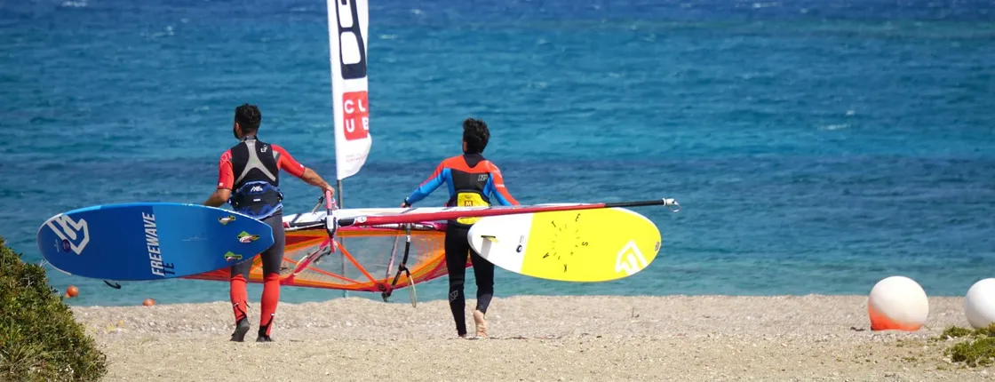 Windsurfing in Chicken Bay Karpathos