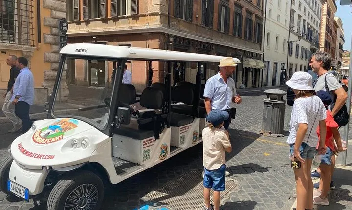 Rome: 3 Hours Private/Group Tour Golf cart with Gelato