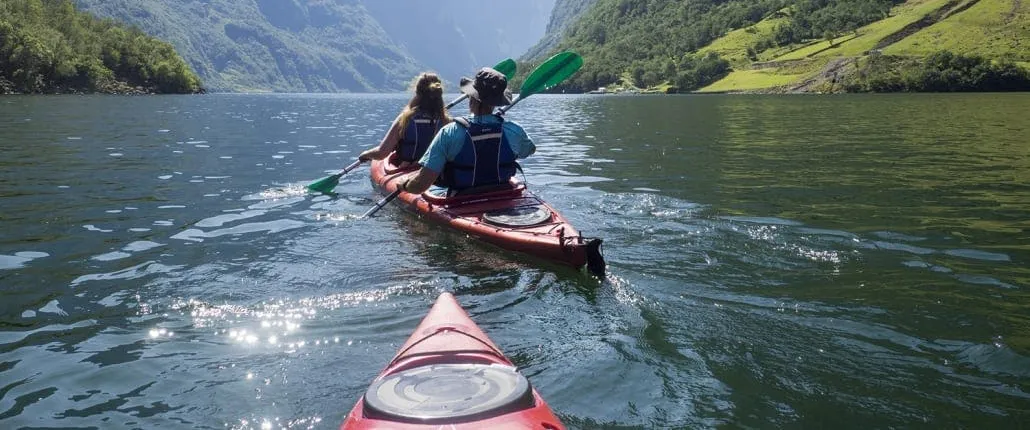 Guided sea kayak experience in the Nærøyfjord