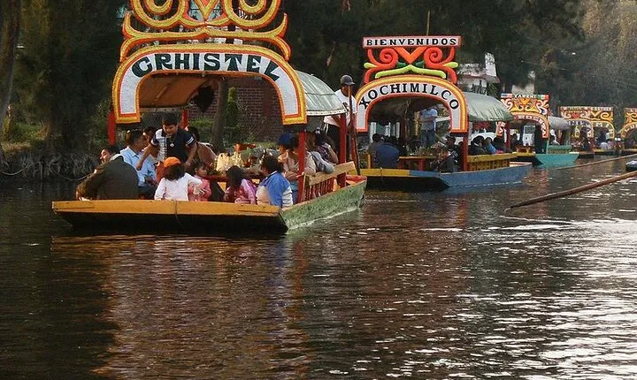 Fiesta on a Trajinera, Tacos, Drinks and Visit Coyoacan