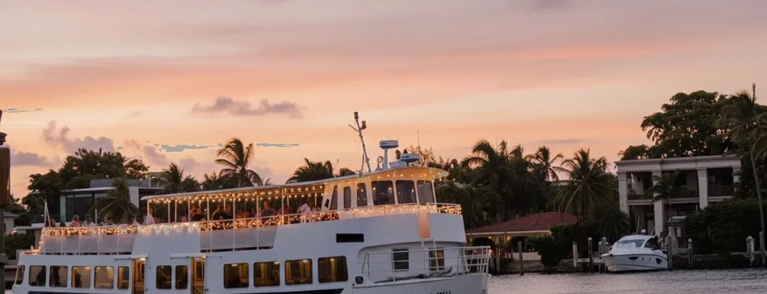 Miami skyline champagne cruise on Biscayne Bay
