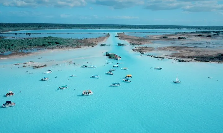 Colorful BACALAR. Incredible Pontoon Tour in one day from Cancun or Riviera Maya