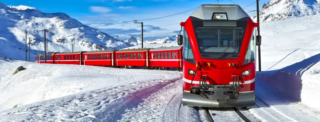 Lake Como, Swiss Alps and Bernina train. Departure from Milan