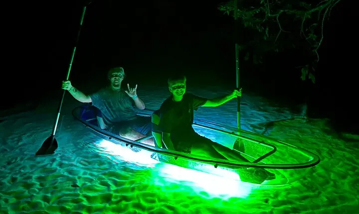 Rainbow Springs: Clear Kayak Sunset & Glow Tour