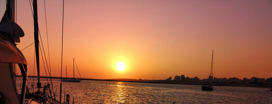 Vilamoura sunset tour on a sailing yacht
