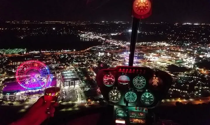 Private Helicopter After-hours Tour: Orlando Parks (31or48 miles)