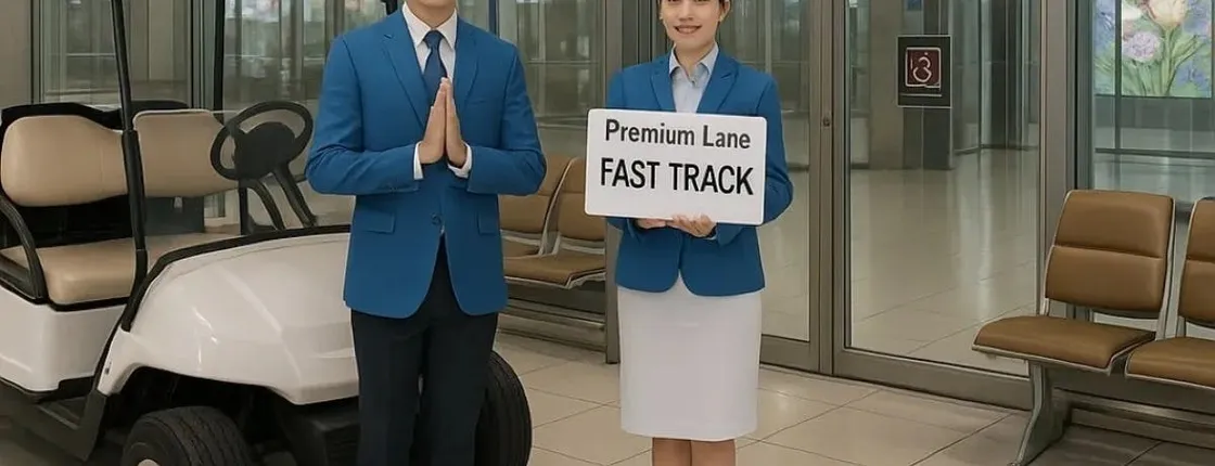 Don Meaung Airport Fast Track Customs Pass with Assistant