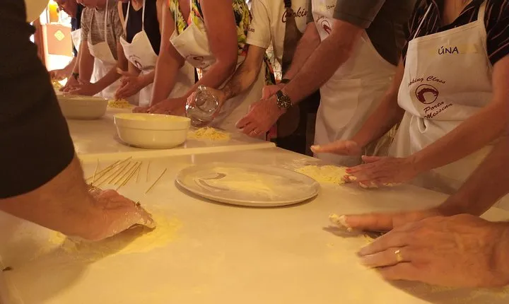 Sicilian Cooking Class and Market Tour in Taormina