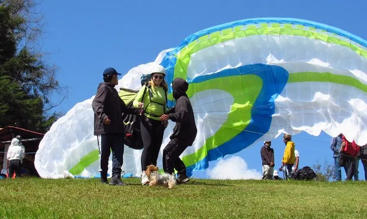 Paragliding in Medellin.