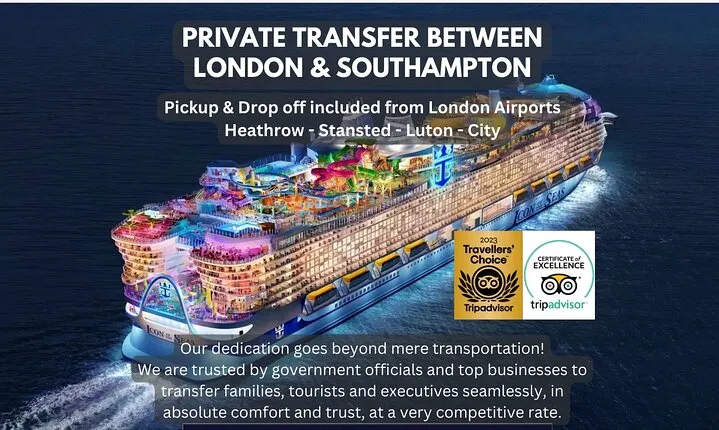 Private Transfer London & Southampton - Cruise Terminal or Hotel