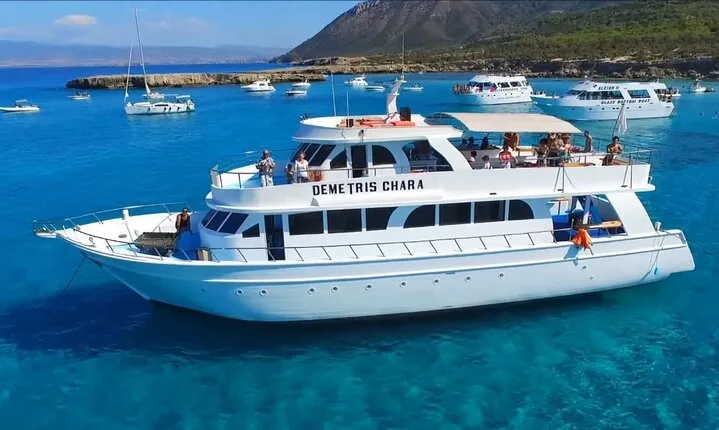Demetris Chara Boat/Blue Lagoon boat trips with BBQ and SLIDE