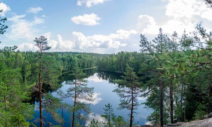 Helsinki: Nuuksio National park hiking with campfire lunch
