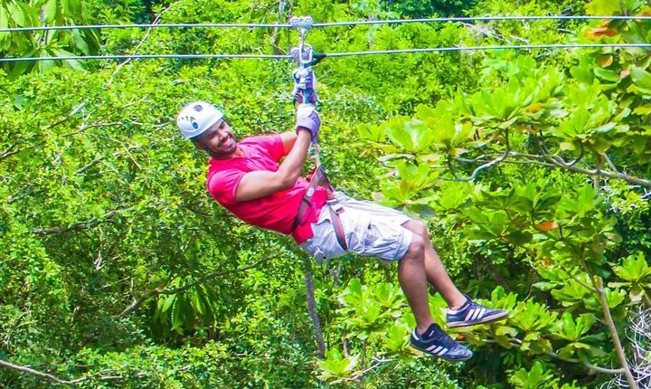 Falls Flyer Zipline and Dunn's River Falls Adventure Tour from Montego Bay