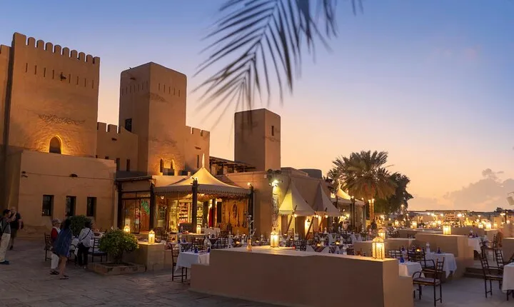 Desert Safari with Luxury Fortress Dinner, BBQ, Camel Ride & Show