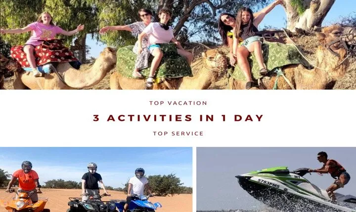 3 Activities in 1 day :Camel riding+ Jet ski+Quad biking