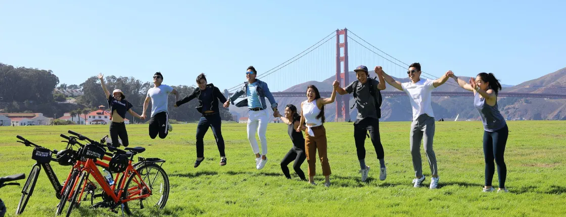 Golden Gate Bridge guided bike tour