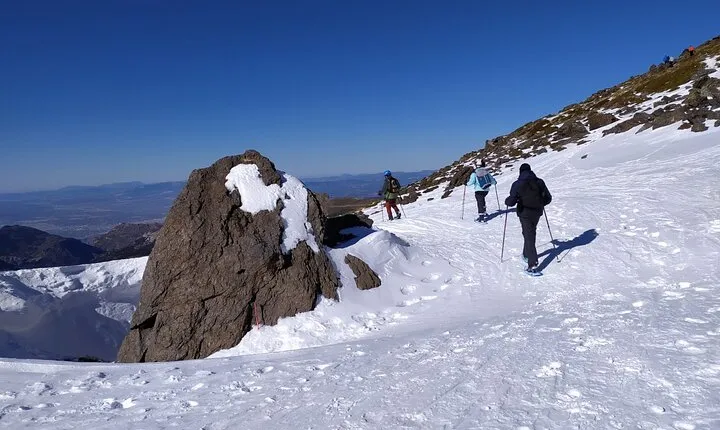 Hiking Snowshoeing in the Sierra Nevada Park, Granada