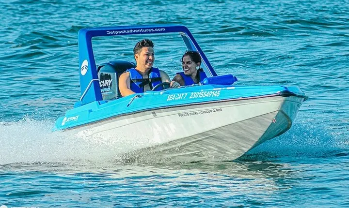 Speedboat experience in Cancun with snorkel included