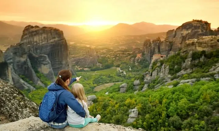 Meteora Sunset with Monastery & Hermit Caves Tour in Small Group