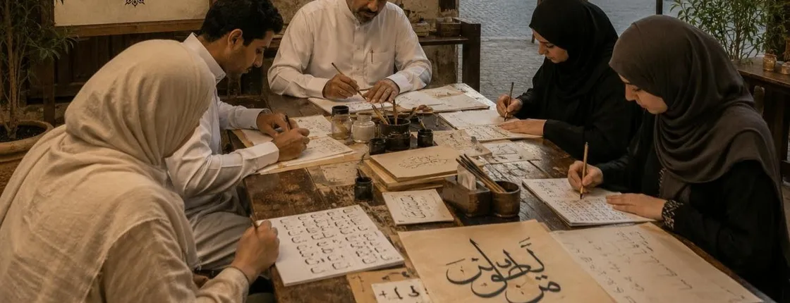 Jeddah Arabic calligraphy workshop with Al-Balad walking tour