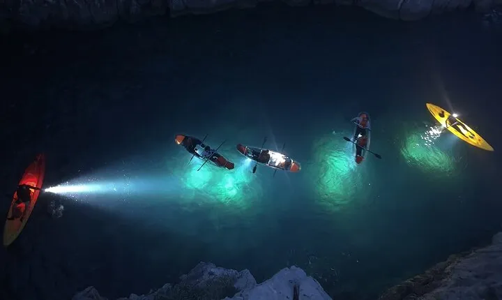 Istria Sea Canyon Illuminated Kayak Tour by Night