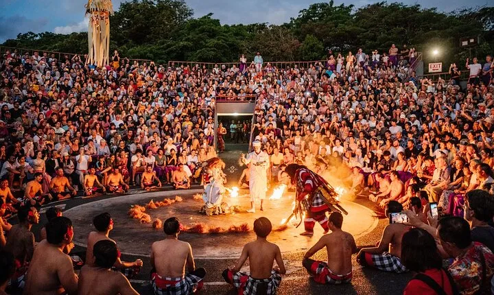 Uluwatu Temple, Kecak Dance, Padang-padang & Suluban Beach Tour