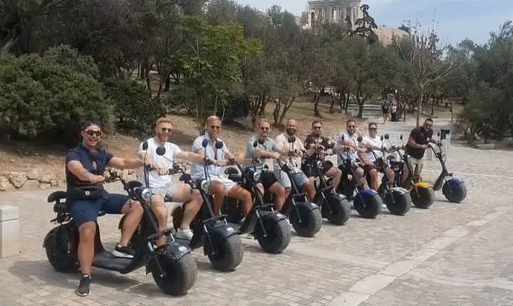 Athens: Premium Guided E-Scooter Tour in Acropolis Area