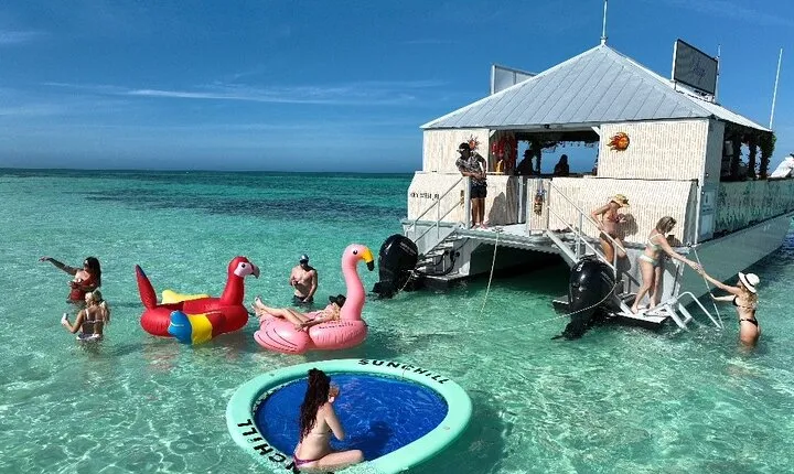 Sandbar Safari on One of a Kind Tiki Boat in Key West