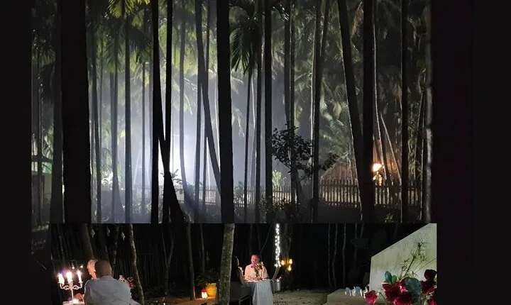 Three Course Candlelight dinner in a magical jungle setting.