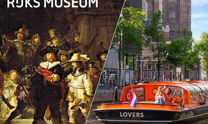 Combo Ticket: Rijksmuseum Amsterdam & 1h Cruise with Audio Guide