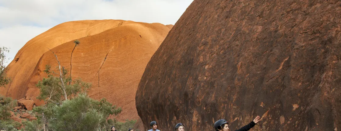 Uluru sunrise and self-balancing scooter