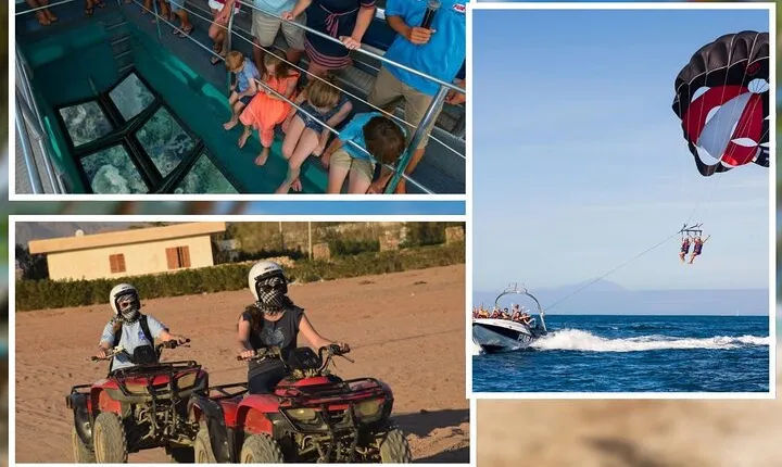 ATV Quad Safari, Parasailing, Glass Boat & Lunch- Sharm El Sheikh