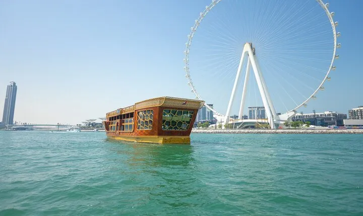 Luxury Dubai Marina Dhow Dinner Cruise With Private Transfer