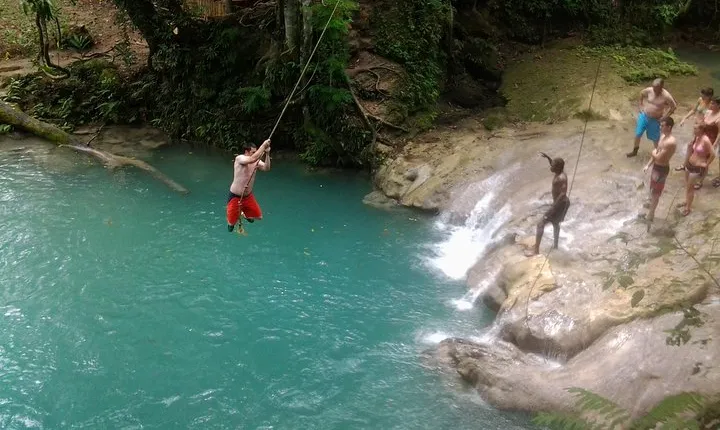 Half-Day Dunn's River Falls, Blue Hole Tour with River Tubing from Ocho Rios