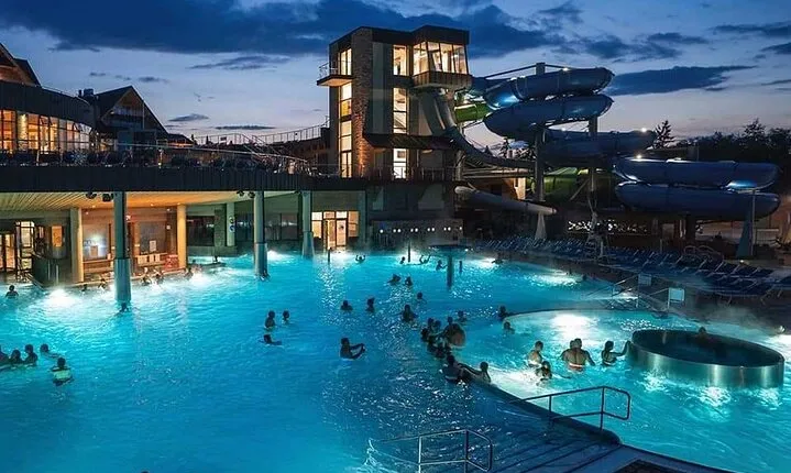 Mountains view thermal spa resort near Zakopane with hotel pickup