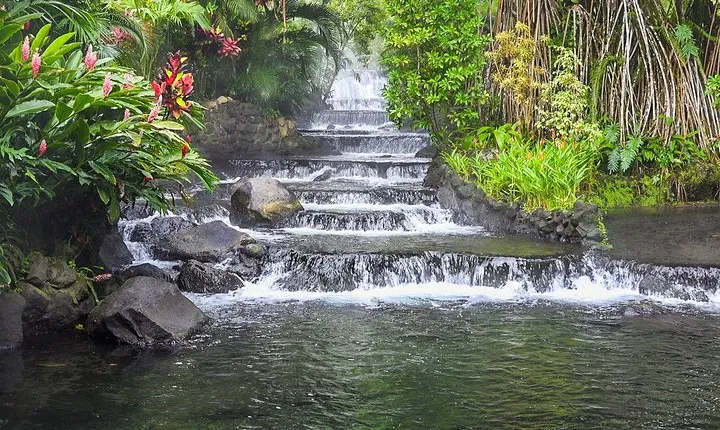Combination Hanging Bridges, Waterfall, Volcano Hike & Hot Spring