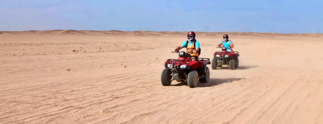 Quad bike ride in Hurghada desert with Bedouin tea tasting