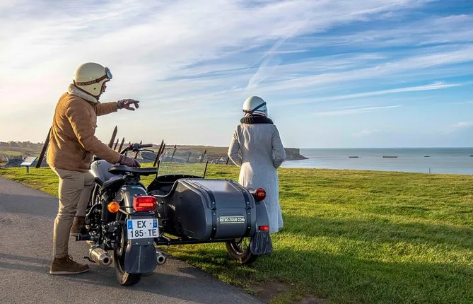 Day trip by sidecar to the landing beaches