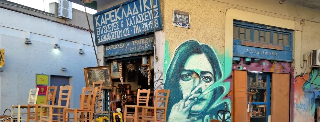 Athens Psyri street art self-guided tour