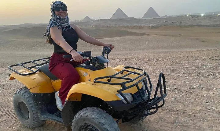 Quad bike around Giza Pyramids around Giza pyramids