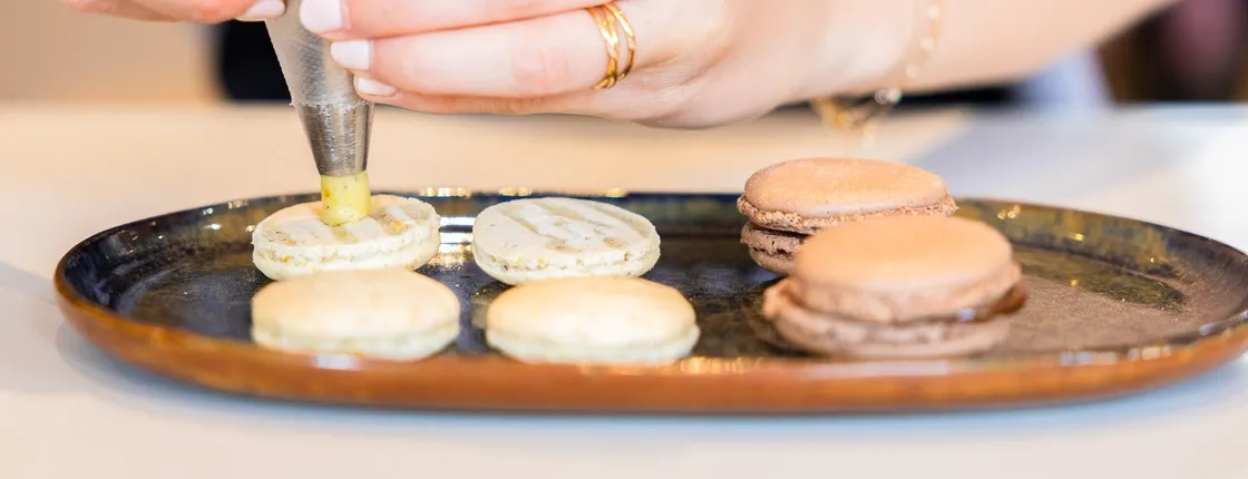 French macaron baking class at Galeries Lafayette