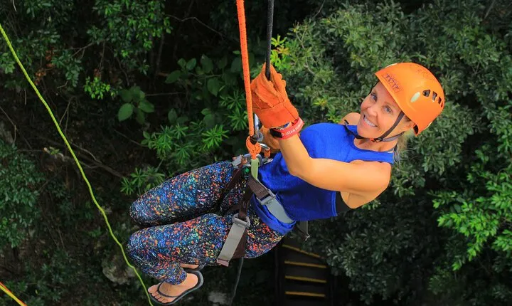 Extreme Day. Rappel, Ziplines & Snorkel with from Riviera Maya