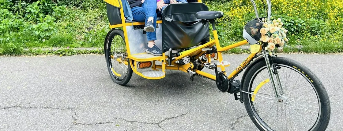 Guided pedicab tour through New York's Central Park