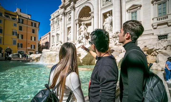 Walking Tour of Rome Highlights Spanish Steps Pantheon Trevi Fountain 
