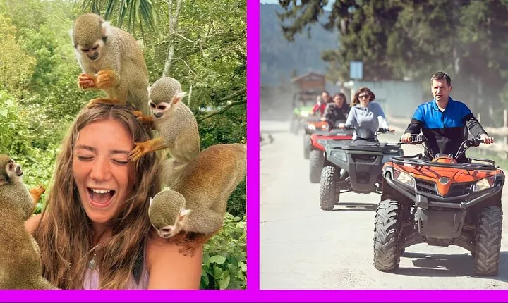 ATV four wheelers and quad bike tour Plus Monkeys in puerto plata